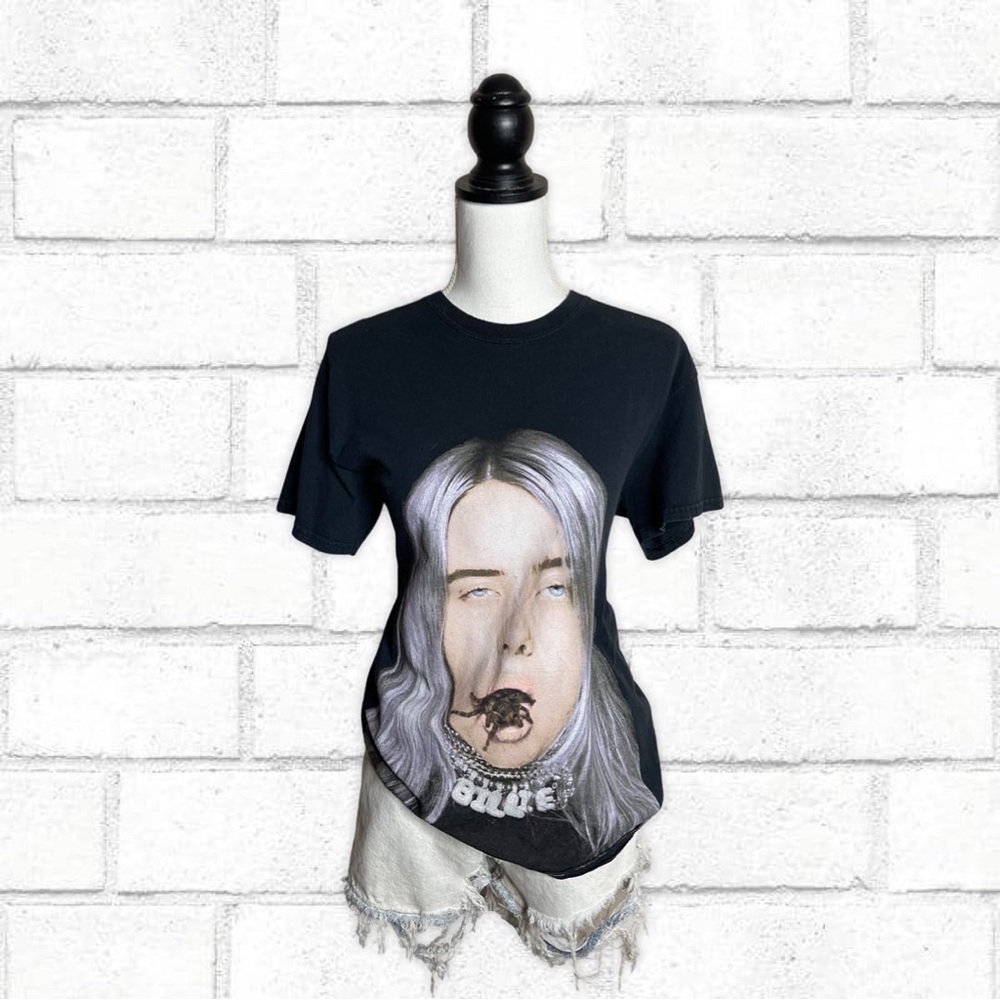 Billie Eilish Black Slightly Cropped “You Should See Me in A Crown” Graphic Top